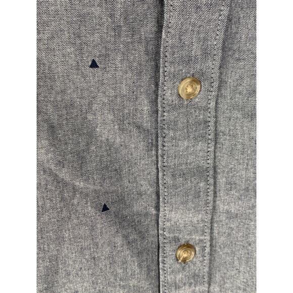 Urban Pipeline Mens XXL Button Up Long Sleeve Shirt Triangle Print Blue - Picture 6 of 6